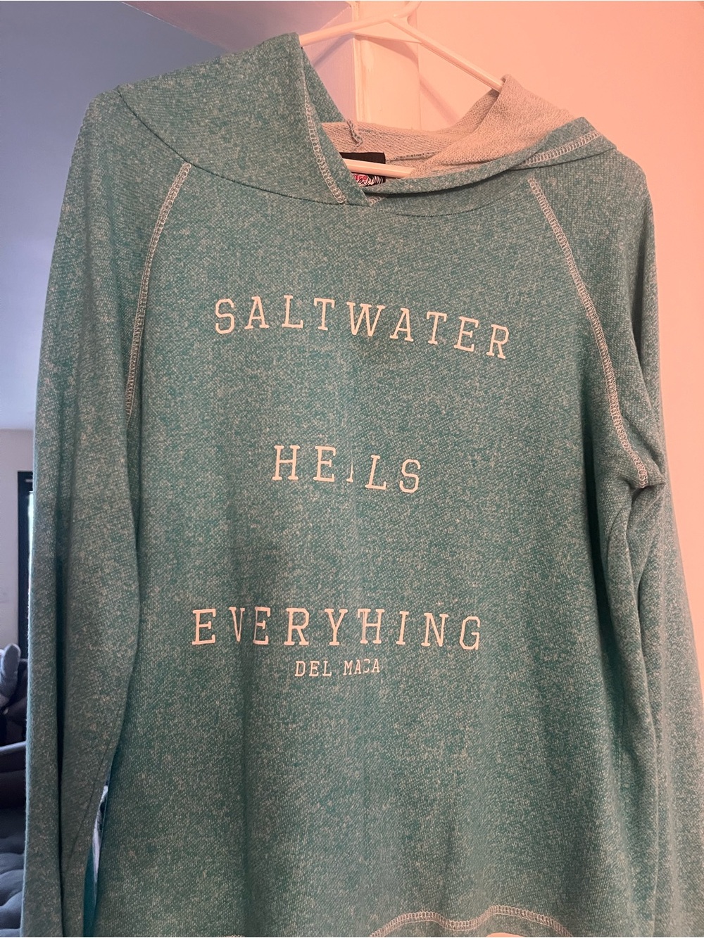 Saltwater Heals Everything Teal Hoodie